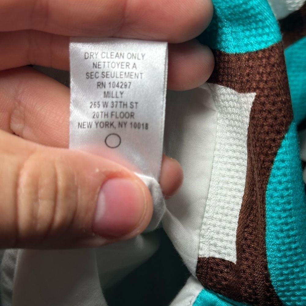 Milly Strapless Turquoise Cocktail Mini Dress - Picture 4 of 8